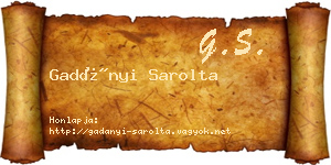 Gadányi Sarolta névjegykártya