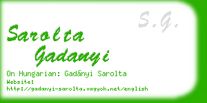 sarolta gadanyi business card