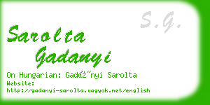 sarolta gadanyi business card